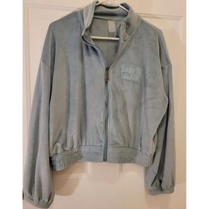 Ragwear Rocky Mountain National Park Velour Track Jacket Zip Up Green Size L